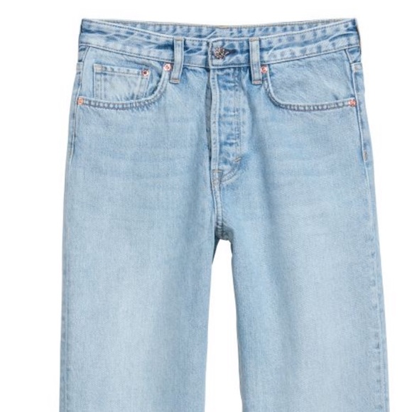 H&M HIGHT WAISTED LIGHT BLUE STRAIGHT JEANS 👖 - Picture 3 of 7
